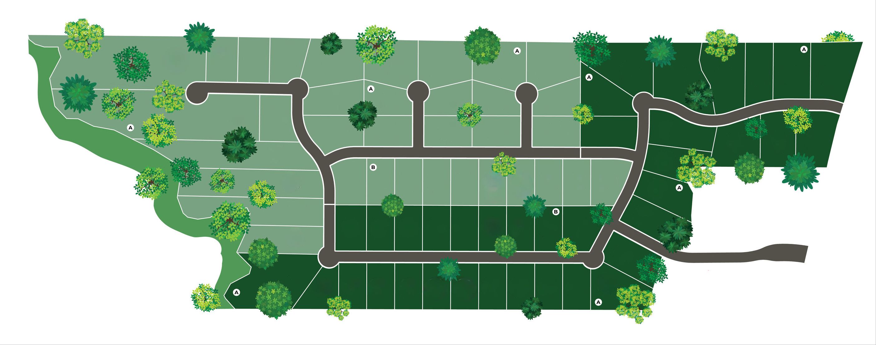 Blue Vistas subdivision plat map